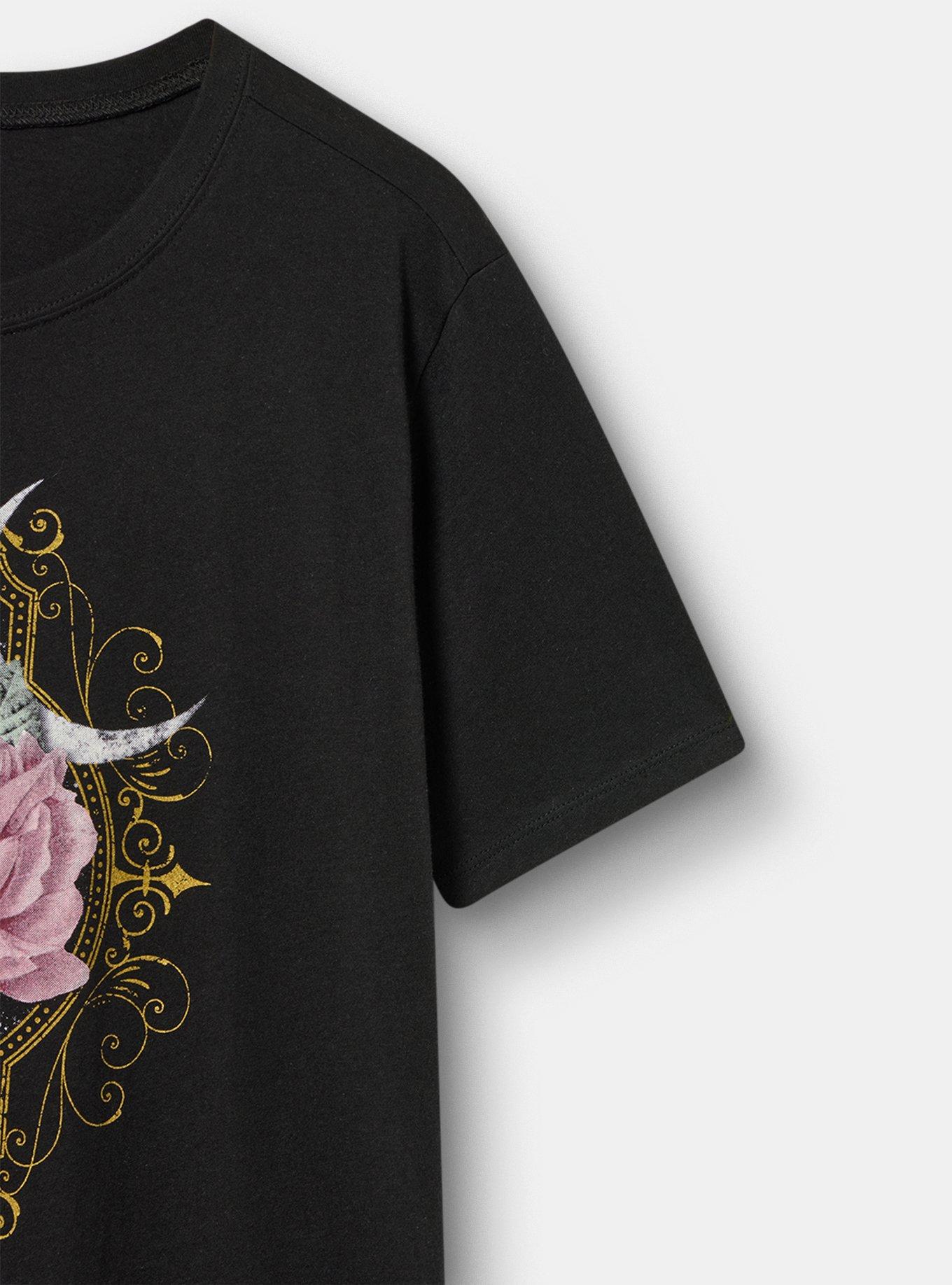 Classic Heritage Jersey Crew Tee, FLOWER MOON DEEP BLACK, alternate