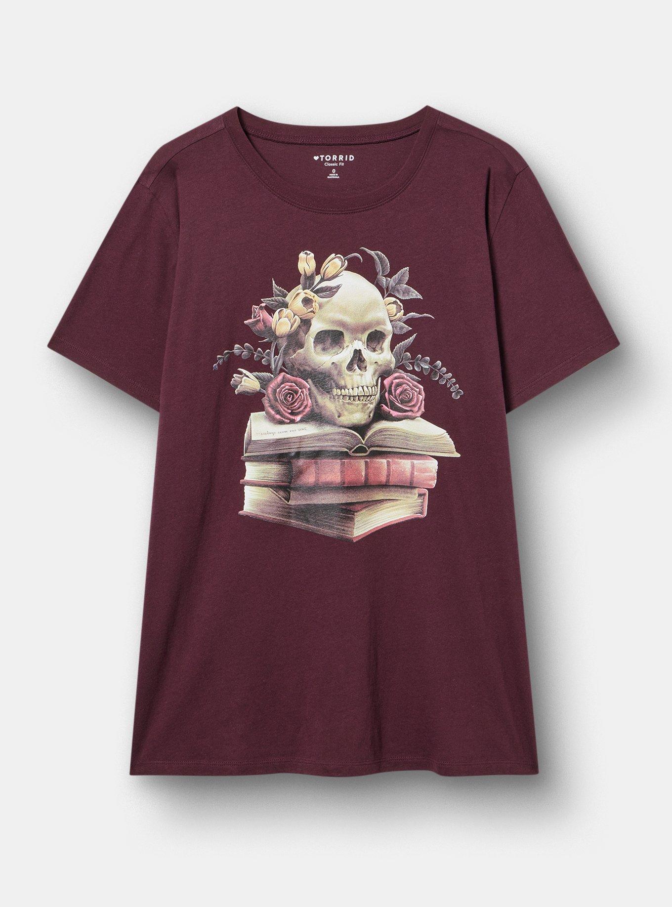 Classic Heritage Jersey Crew Tee, SKULL BOOKS WINETASTING, hi-res