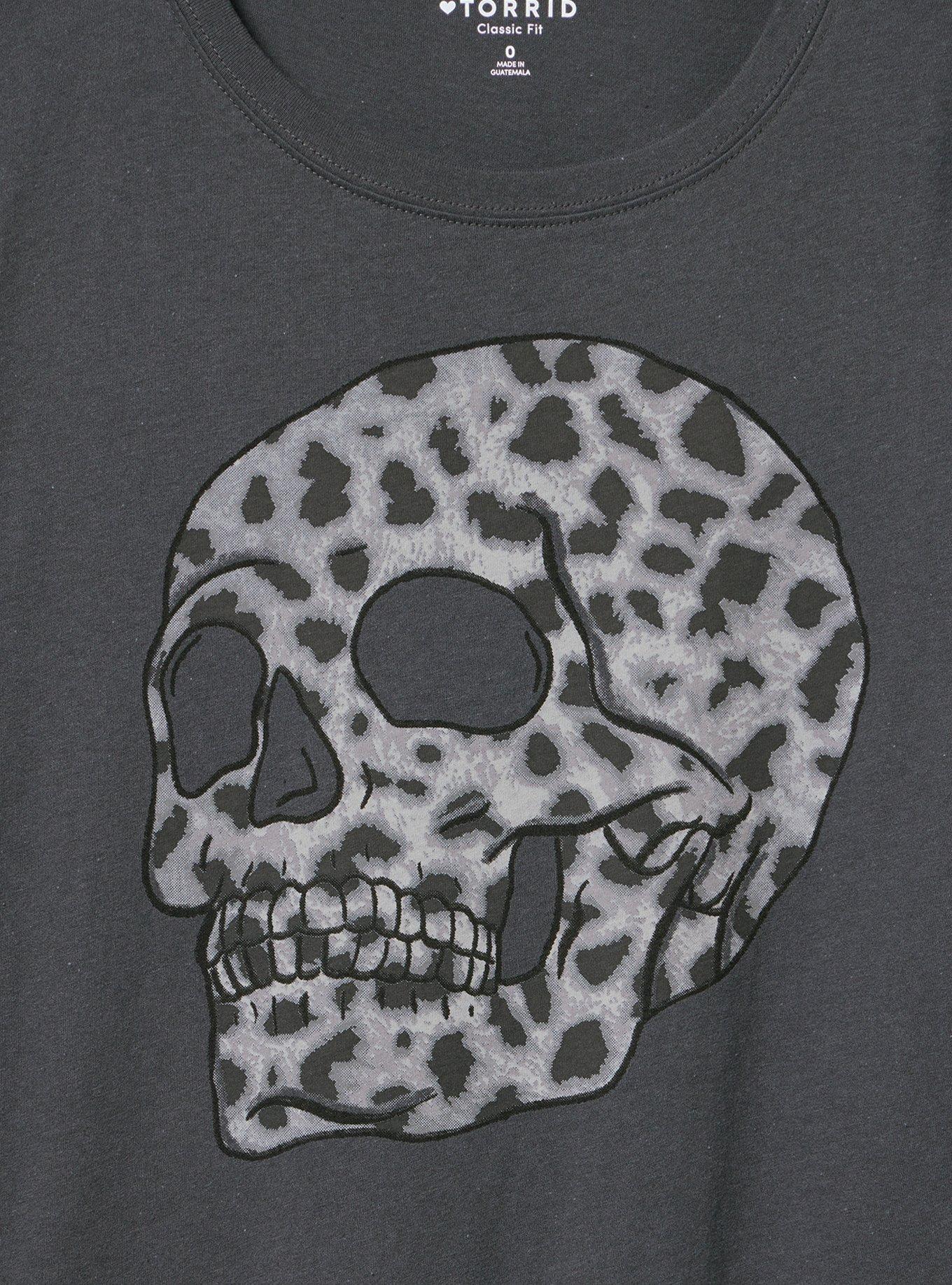Classic Heritage Jersey Crew Tee, CHEE LEOPARD SKULL VINTAGE BLACK, alternate
