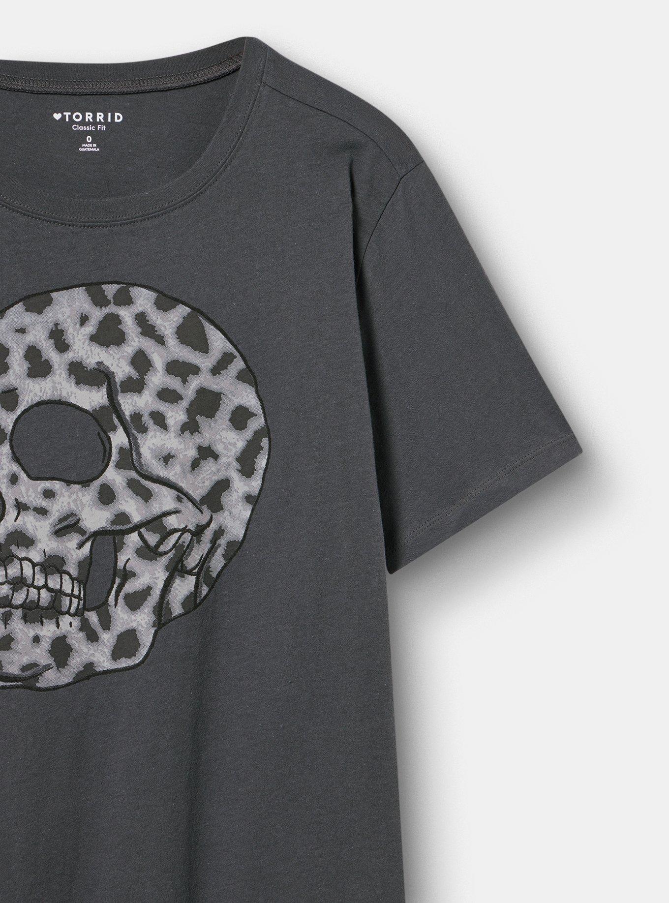 Classic Heritage Jersey Crew Tee, CHEE LEOPARD SKULL VINTAGE BLACK, alternate