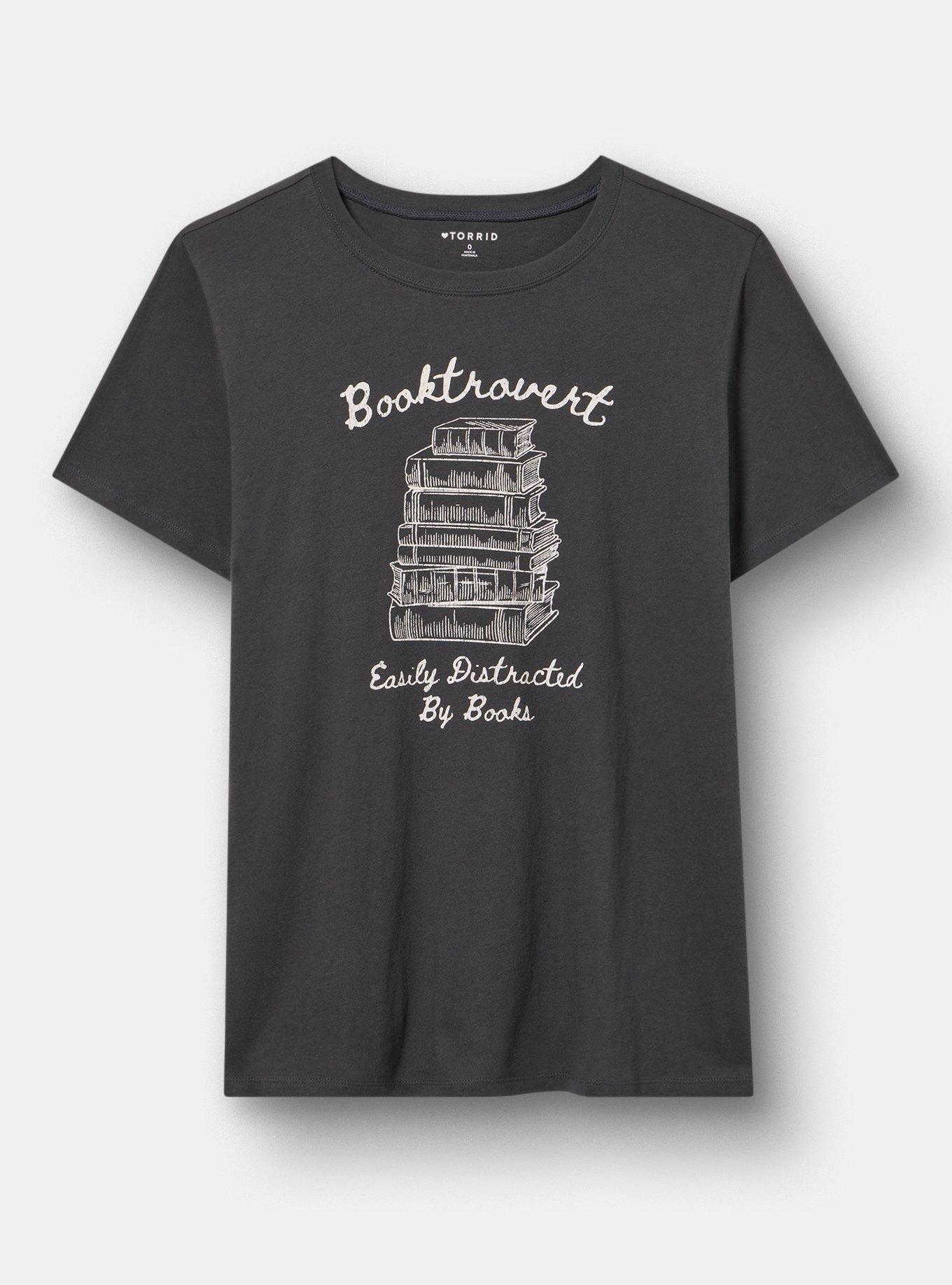 Plus Size Classic Heritage Jersey Crew Tee, BOOKTROVERT VINTAGE BLACK, hi-res