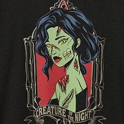 Classic Heritage Jersey Crew Tee, CREATURE OF THE NIGHT DEEP BLACK, swatch