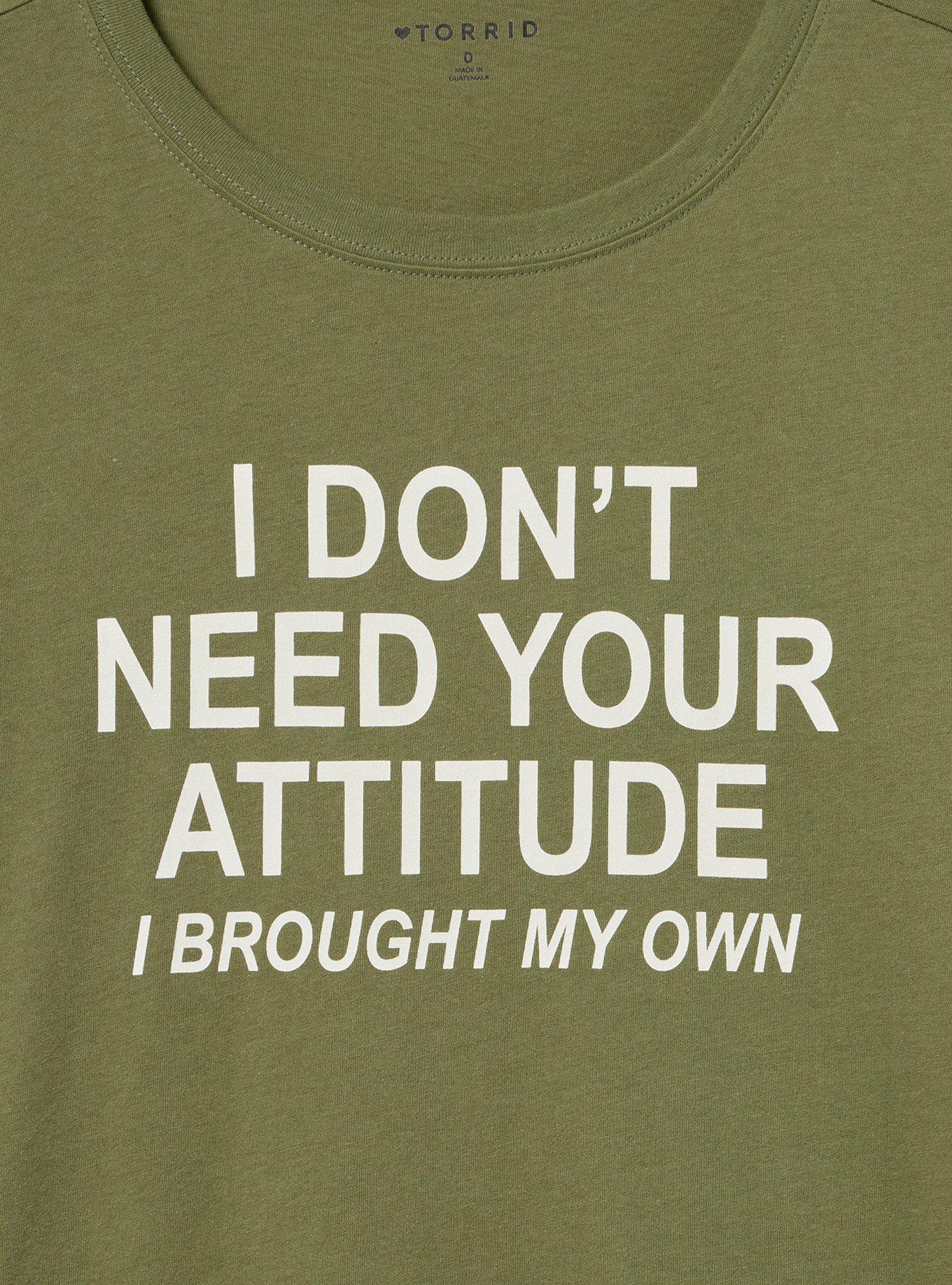 Classic Heritage Jersey Crew Tee, DONT NEED ATTITUDE OLIVINE, alternate