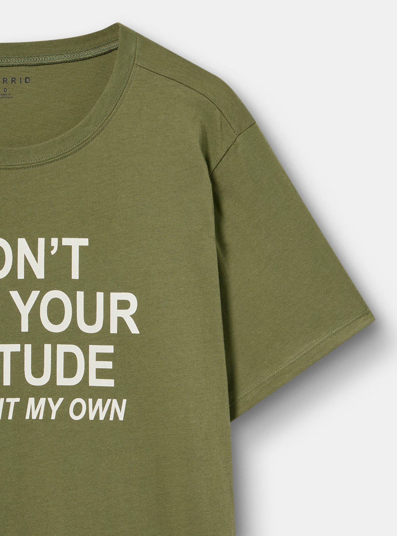 Classic Heritage Jersey Crew Tee, DONT NEED ATTITUDE OLIVINE, alternate