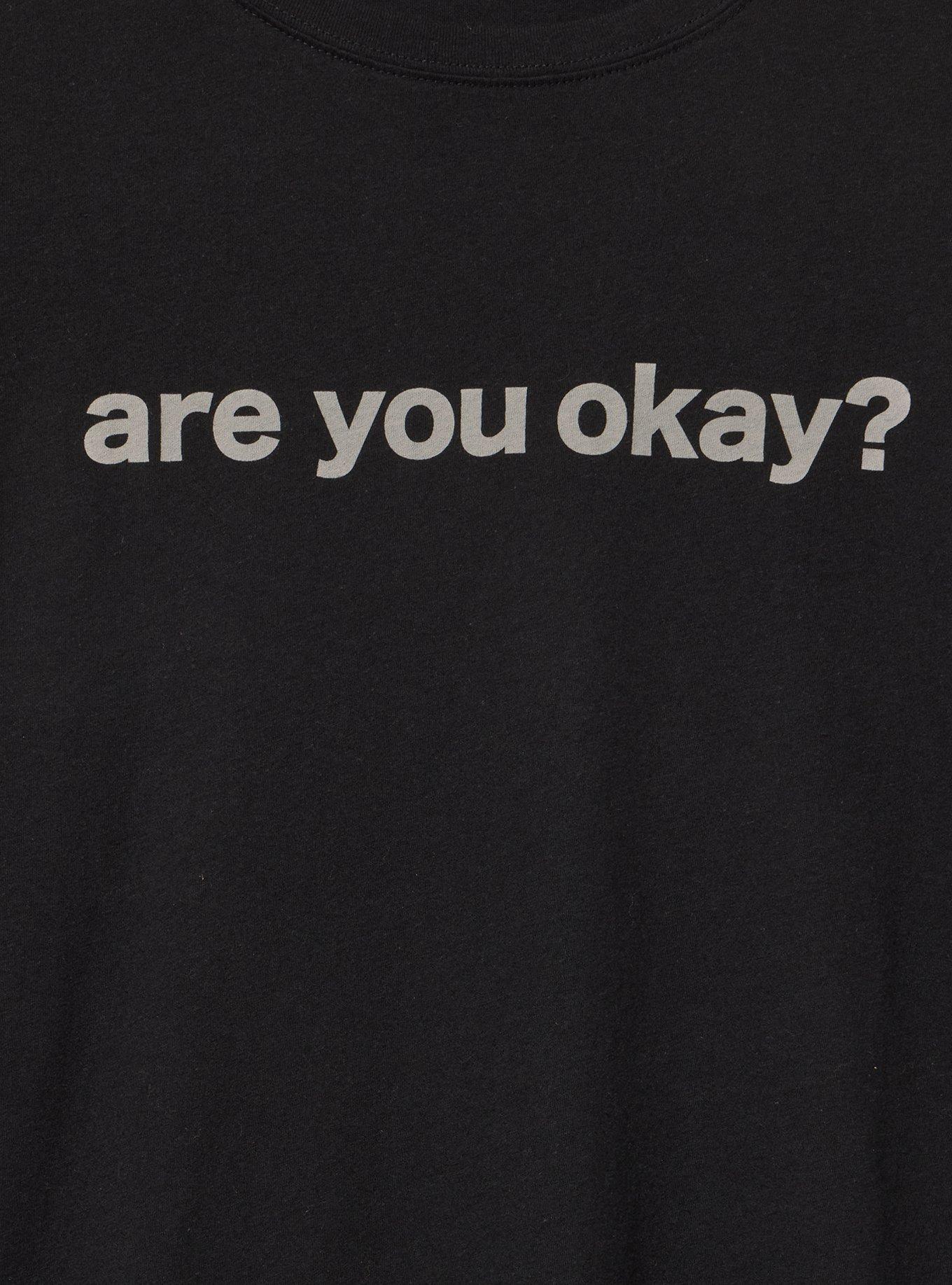 Classic Heritage Jersey Crew Tee, ARE YOU OKAY DEEP BLACK, alternate