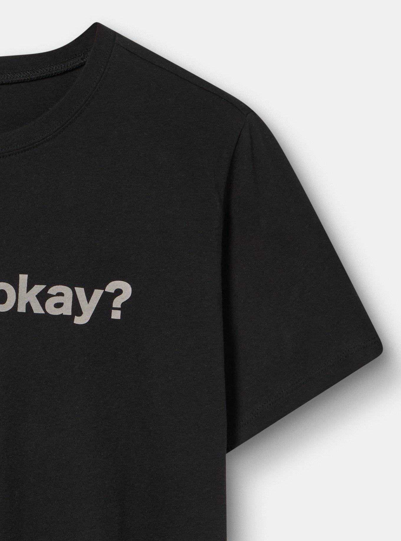 Classic Heritage Jersey Crew Tee, ARE YOU OKAY DEEP BLACK, alternate