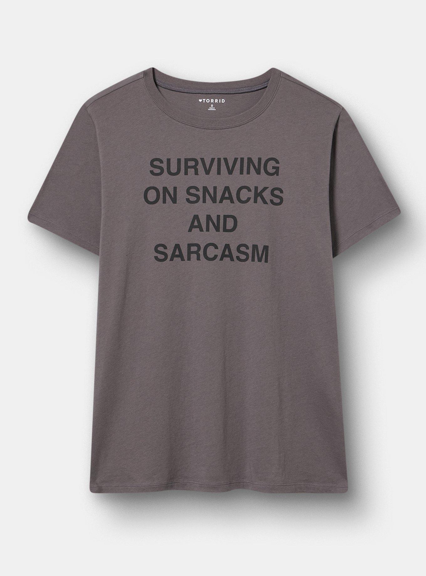 Plus Size Classic Heritage Jersey Crew Tee, SURVIVING ON SARCASM TORNADO, hi-res