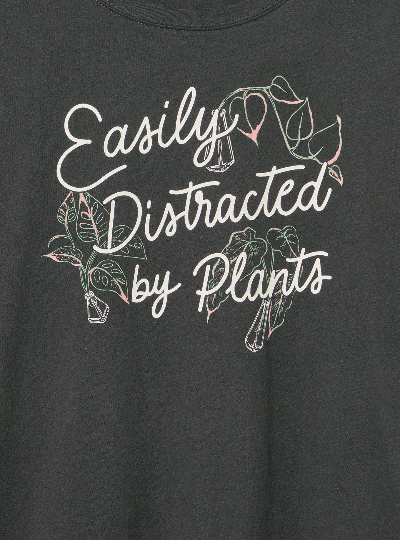 Plus Size Classic Heritage Jersey Crew Tee, EASILY DISTRACTED PLANTS VINTAGE BLACK, alternate