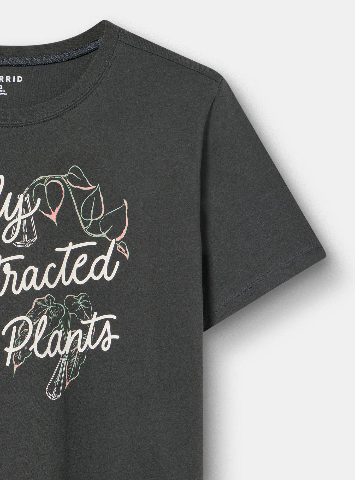 Plus Size Classic Heritage Jersey Crew Tee, EASILY DISTRACTED PLANTS VINTAGE BLACK, alternate