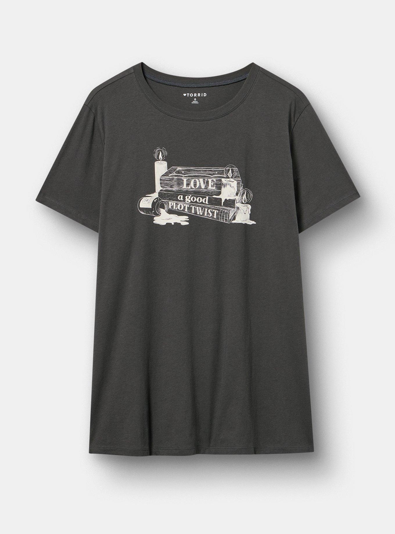Classic Heritage Jersey Crew Tee, PLOT TWIST BOOKS VINTAGE BLACK, hi-res