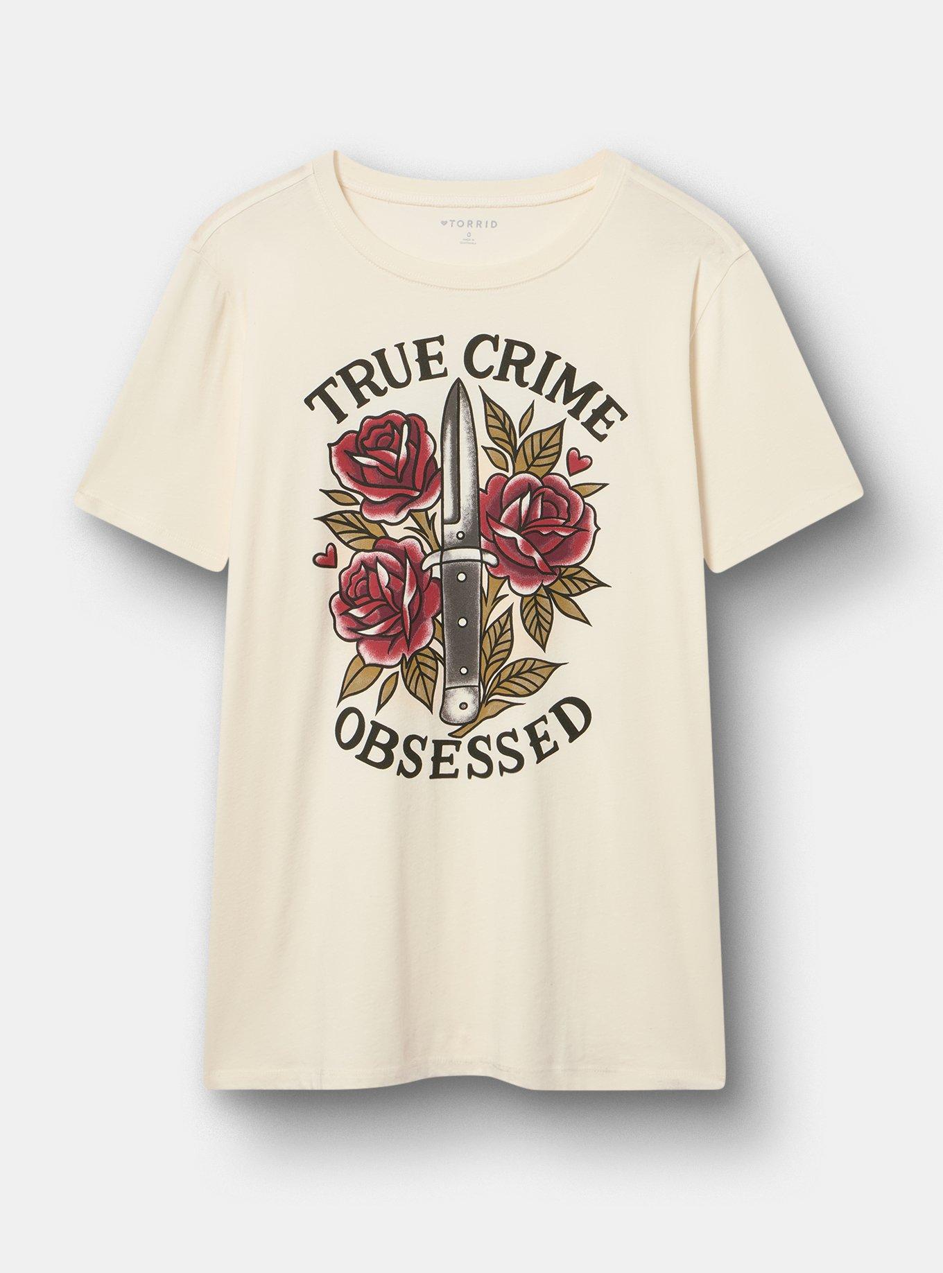 Classic Heritage Jersey Crew Tee, TRUE CRIME OBSESSED WHISPER WHITE, hi-res