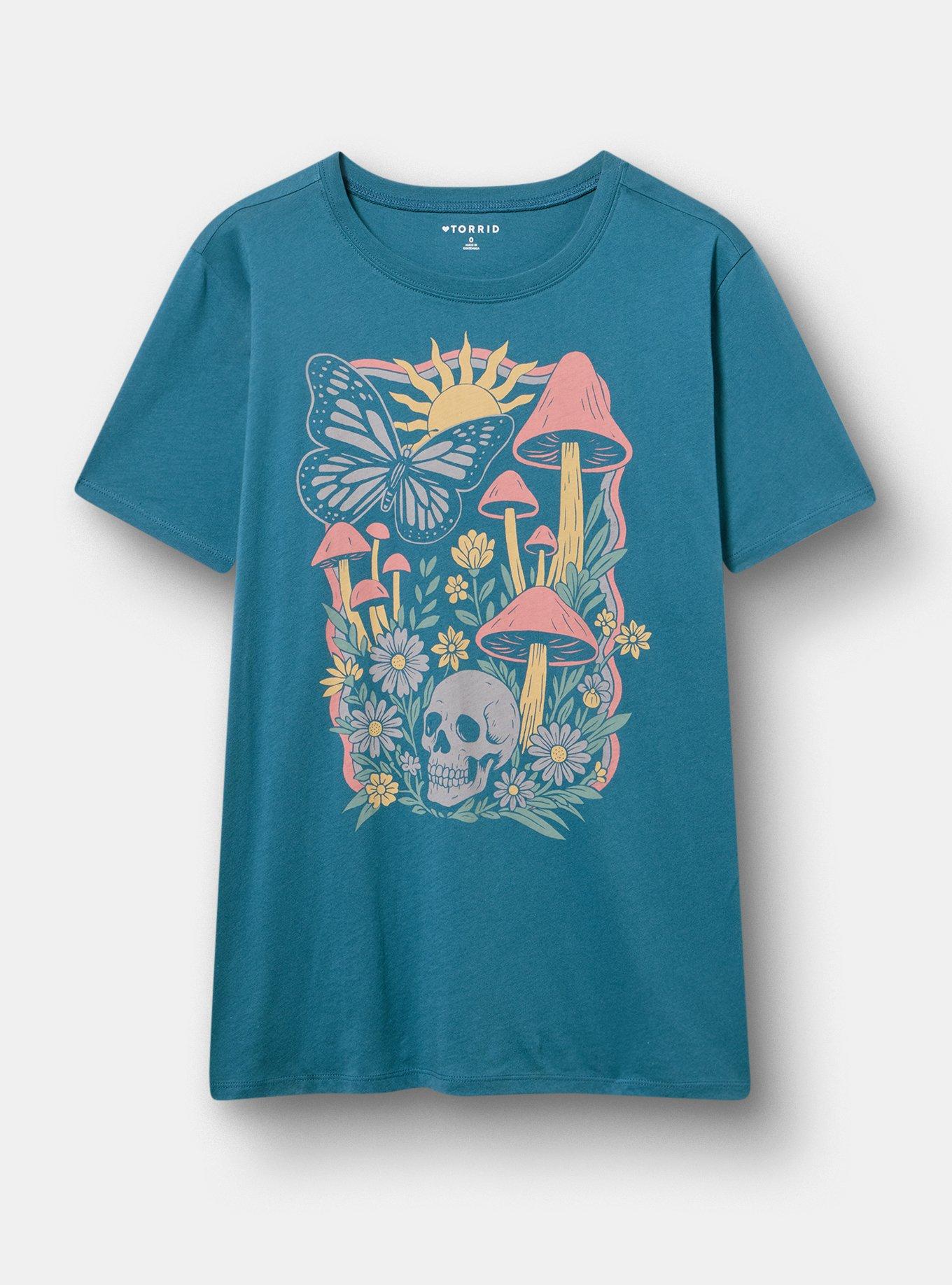 Classic Heritage Jersey Crew Tee, SKULL SUNSET MALLARD BLUE, hi-res