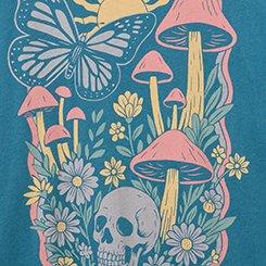 Classic Heritage Jersey Crew Tee, SKULL SUNSET MALLARD BLUE, swatch