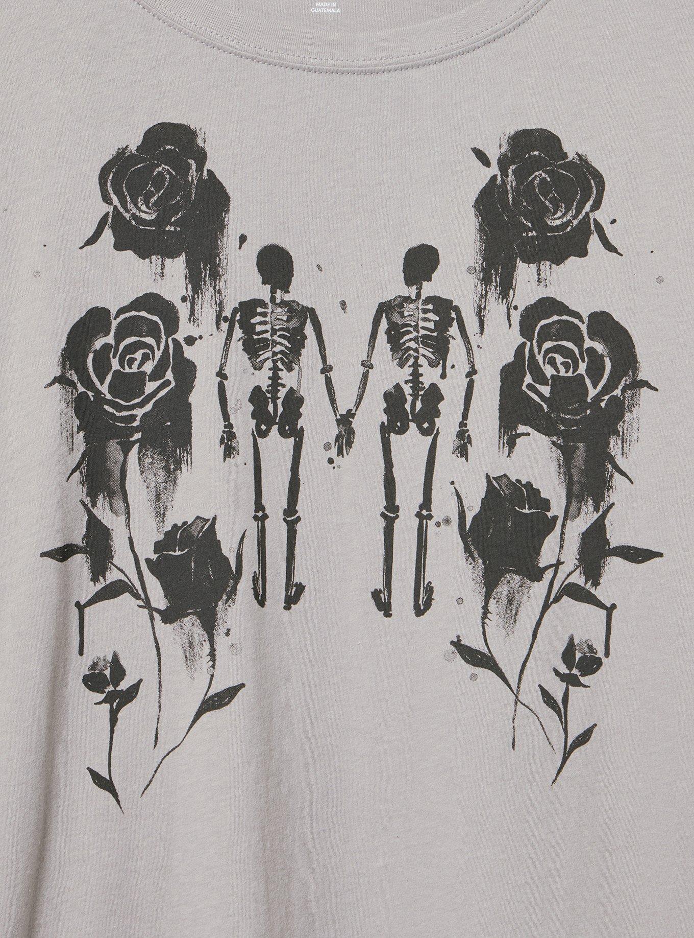 Classic Heritage Jersey Crew Tee, SKELETON HOLDING HANDS FORMAL GRAY, alternate