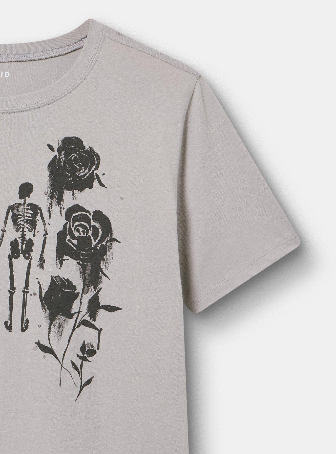 Classic Heritage Jersey Crew Tee, SKELETON HOLDING HANDS FORMAL GRAY, alternate