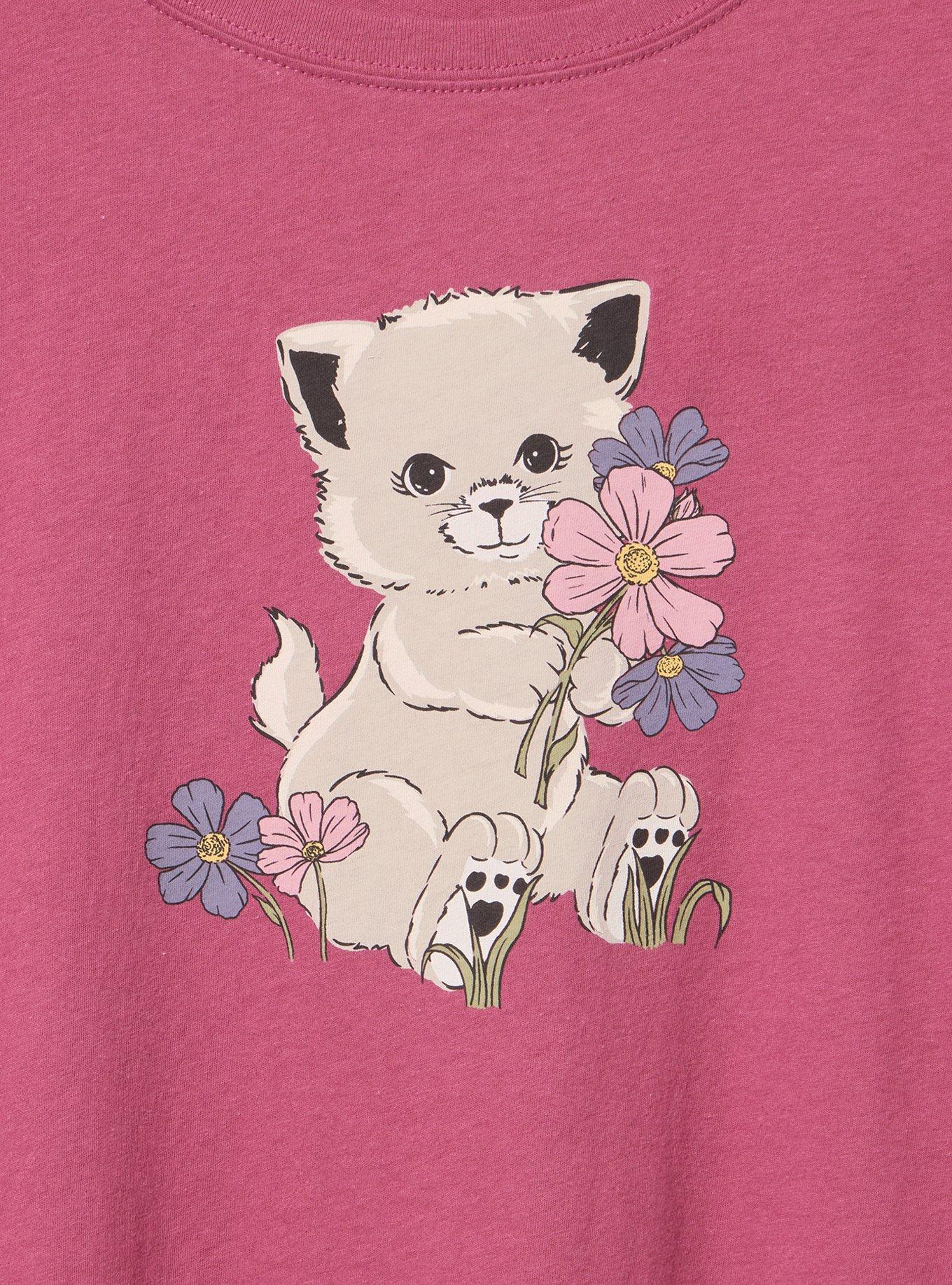 Classic Heritage Jersey Crew Tee, CAT FOR YOU VIOLET QUARTZ, alternate