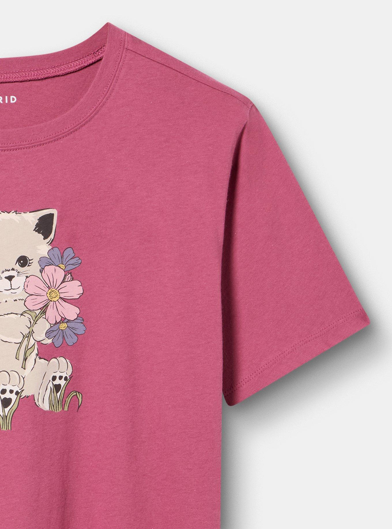 Classic Heritage Jersey Crew Tee, CAT FOR YOU VIOLET QUARTZ, alternate