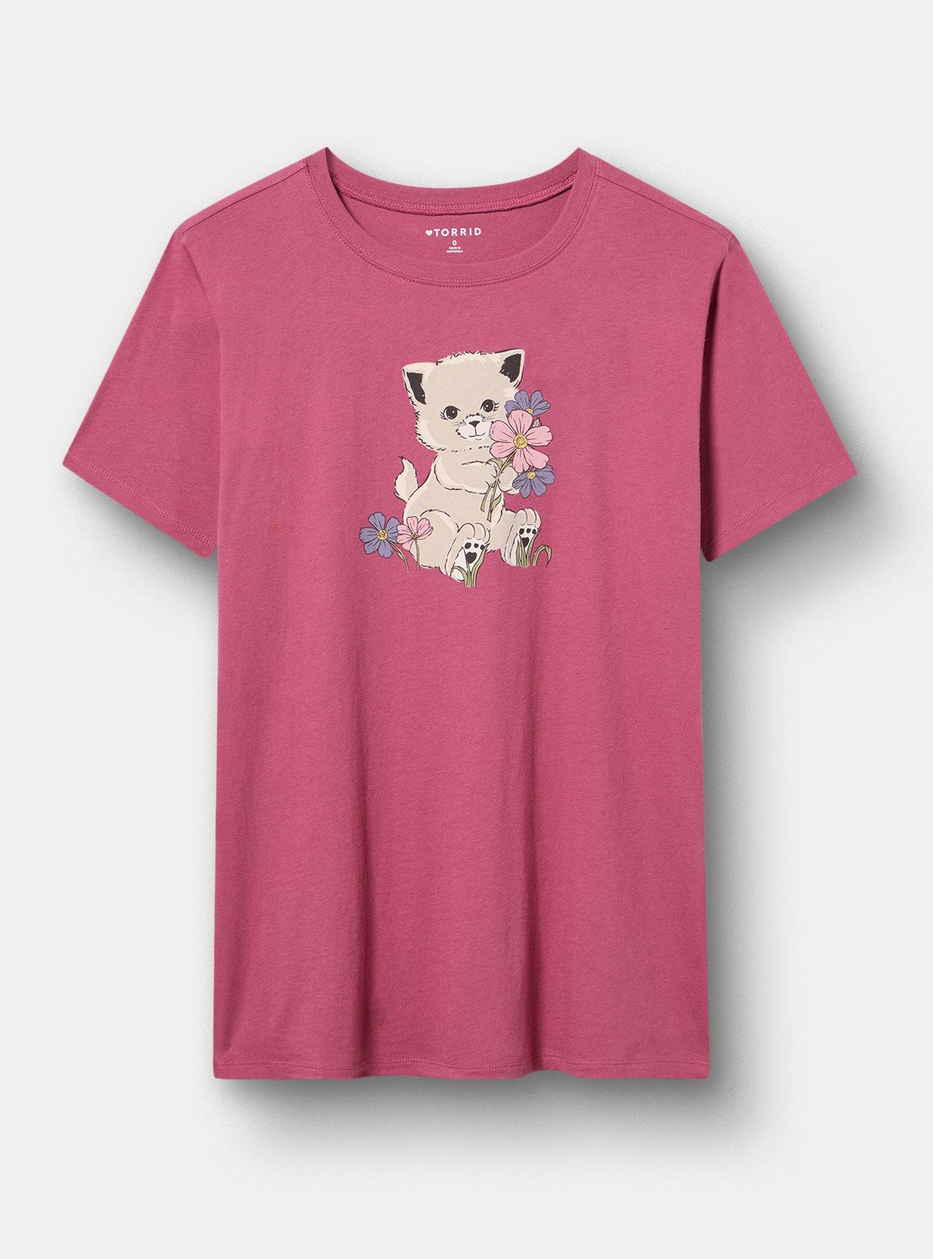 Classic Heritage Jersey Crew Tee, CAT FOR YOU VIOLET QUARTZ, hi-res