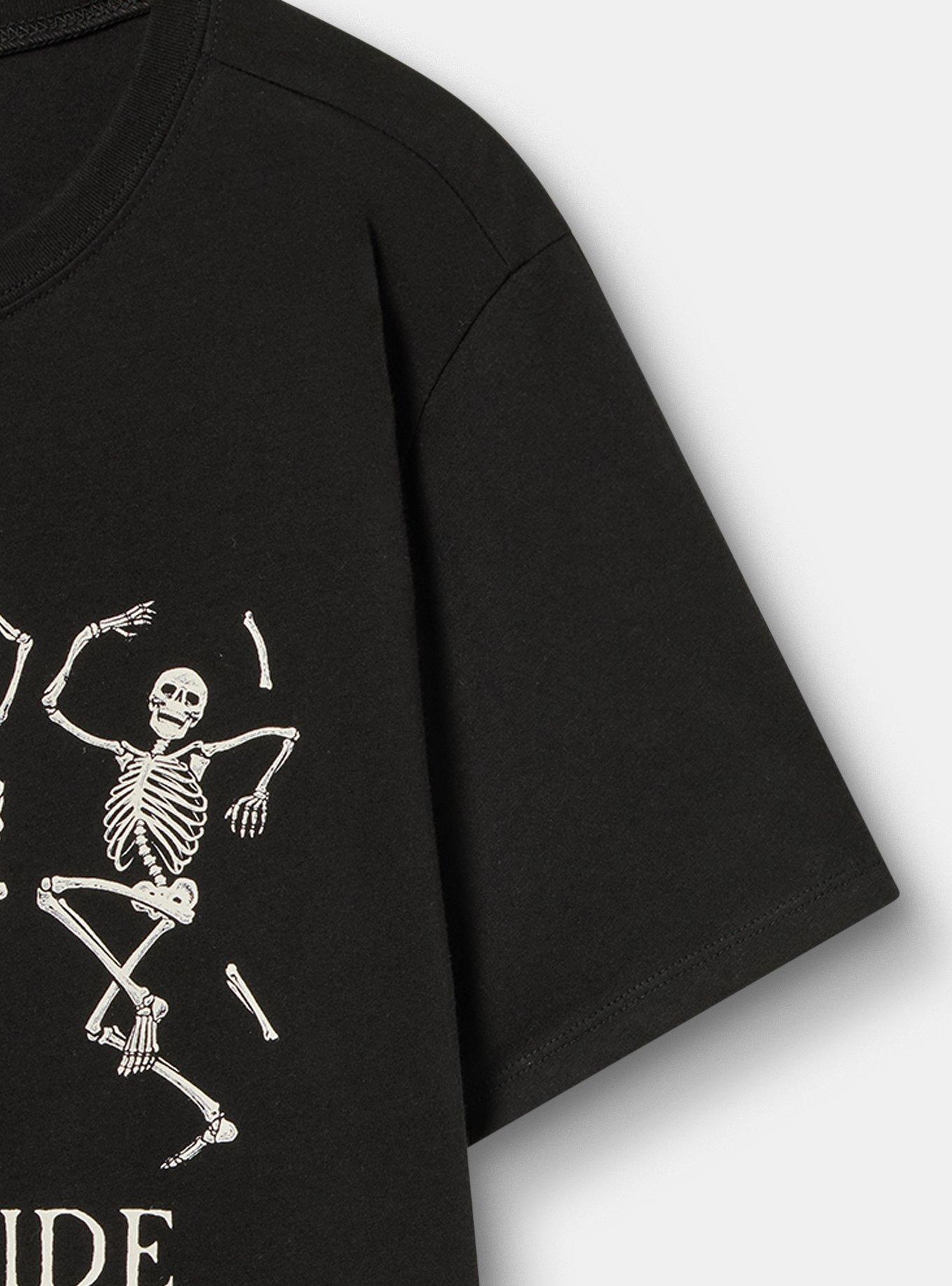 Classic Heritage Jersey Crew Tee, SKELETON THRIVING DEEP BLACK, alternate