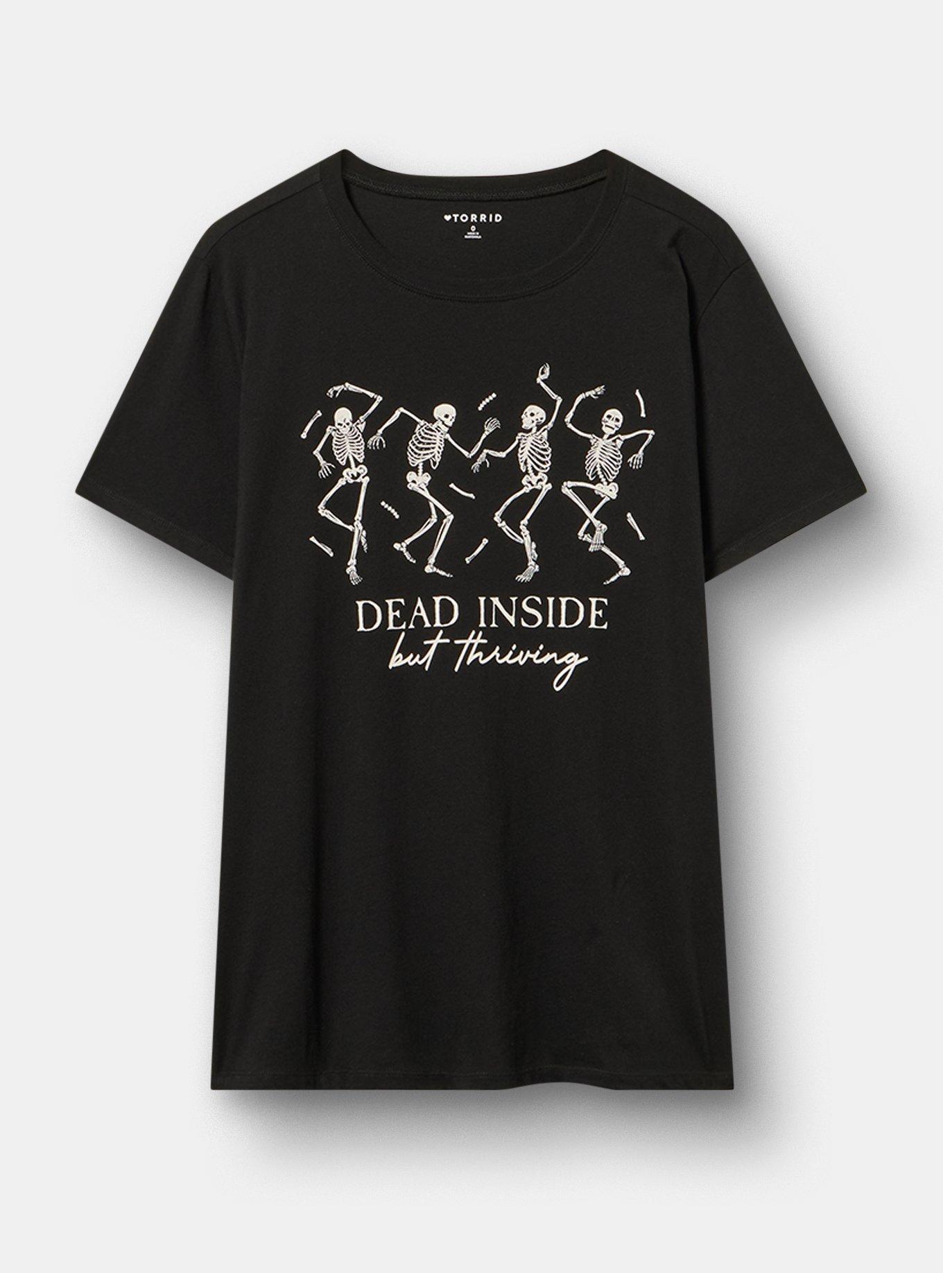 Classic Heritage Jersey Crew Tee, SKELETON THRIVING DEEP BLACK, hi-res