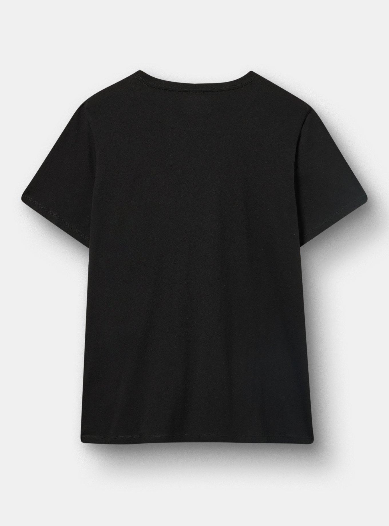 Classic Heritage Jersey Crew Tee, MUERTA GIRL DEEP BLACK, alternate