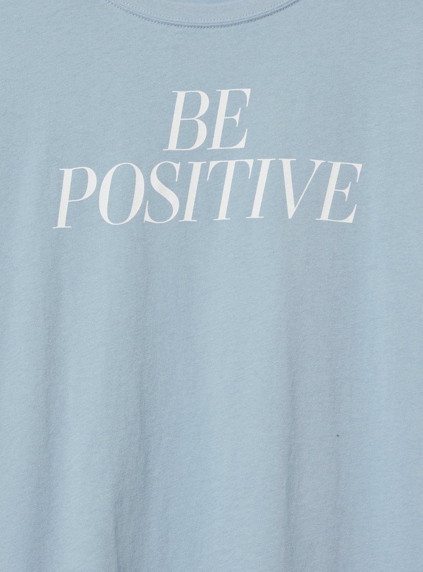 Plus Size Classic Heritage Jersey Crew Tee, BE POSITIVE DUSTY BLUE, alternate