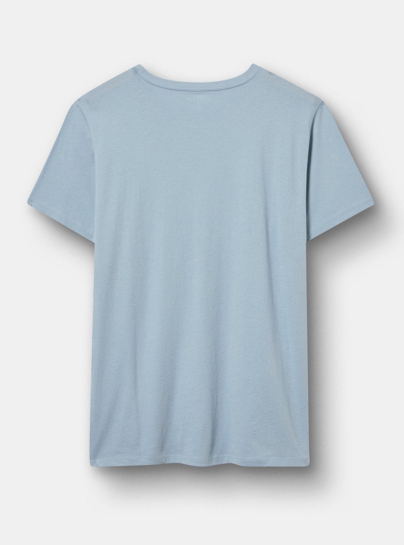 Plus Size Classic Heritage Jersey Crew Tee, BE POSITIVE DUSTY BLUE, alternate