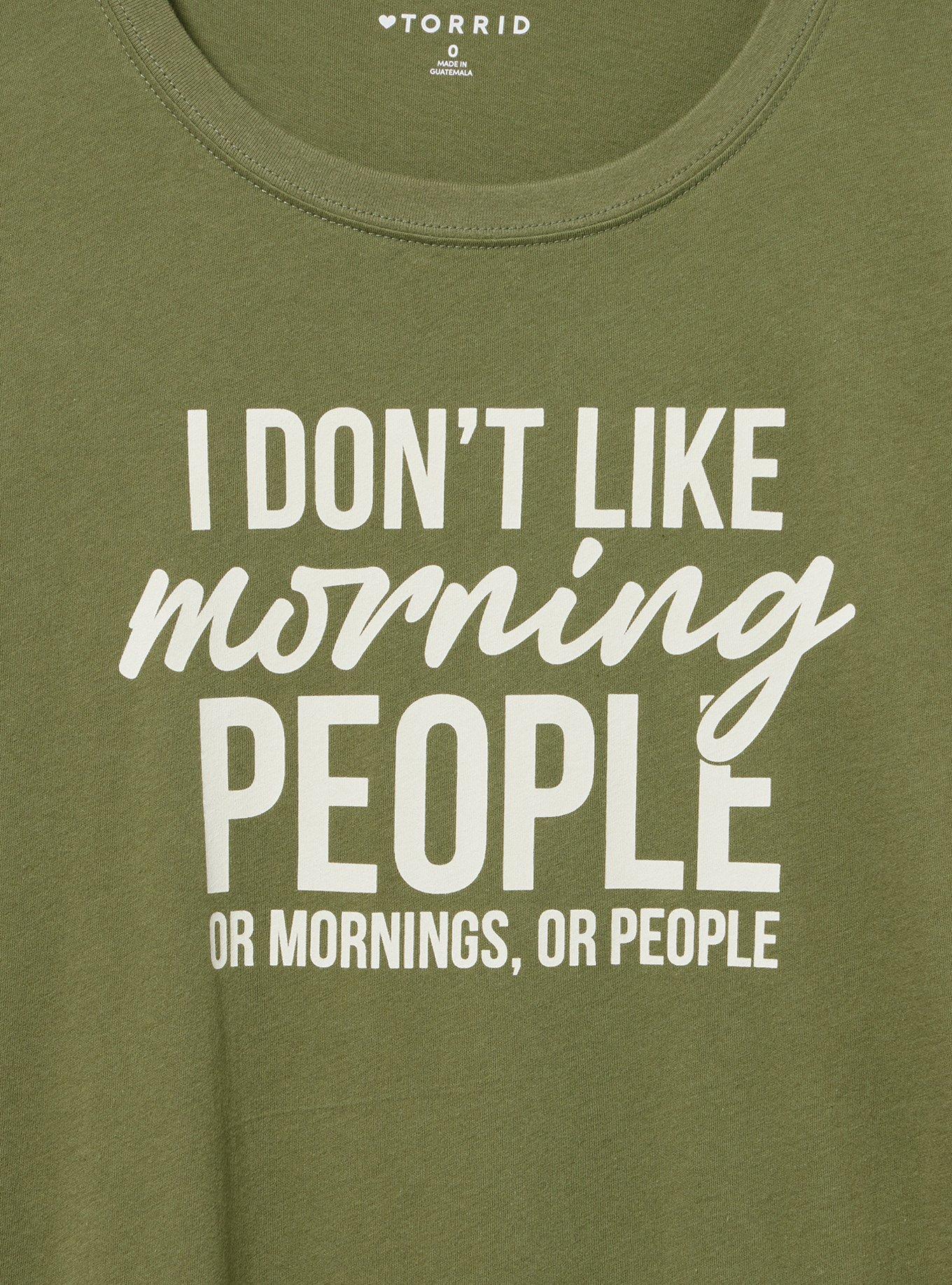 Classic Heritage Jersey Crew Tee, DONT LIKE PEOPLE OLIVINE, alternate