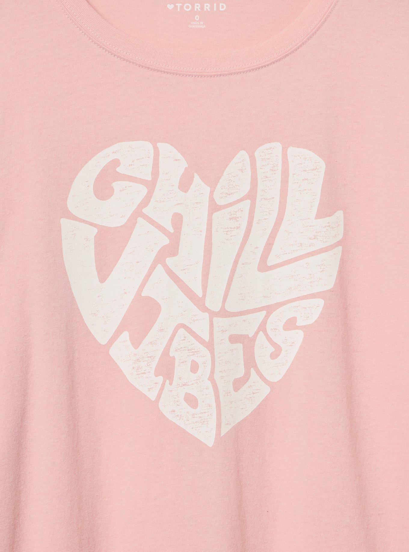 Classic Heritage Jersey Crew Tee, CHILL VIBES SILVER PINK, alternate