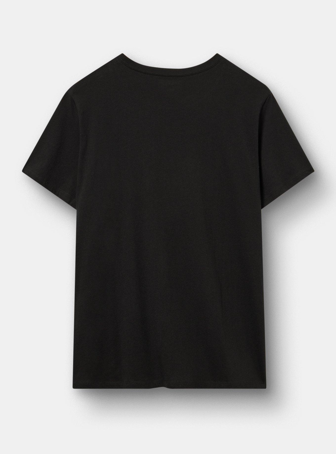Classic Heritage Jersey Crew Tee, HEART FLORALS DEEP BLACK, alternate