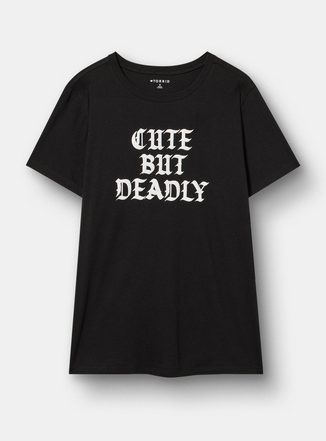 Classic Fit Heritage Jersey Crew Tee, CUTE BUT DEADLY DEEP BLACK, hi-res