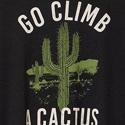 Plus Size Classic Heritage Jersey Crew Tee, CLIMB A CACTUS DEEP BLACK, swatch
