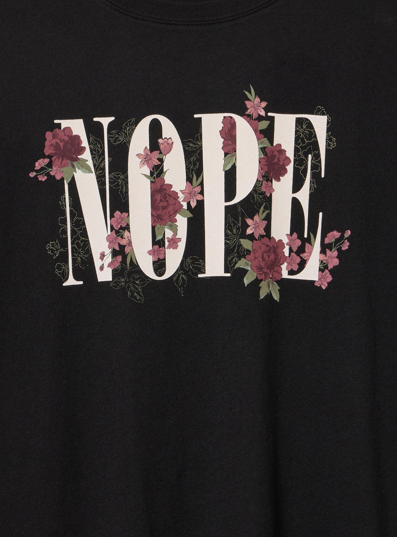 Classic Heritage Jersey Crew Tee, NOPE FLORAL DEEP BLACK, alternate