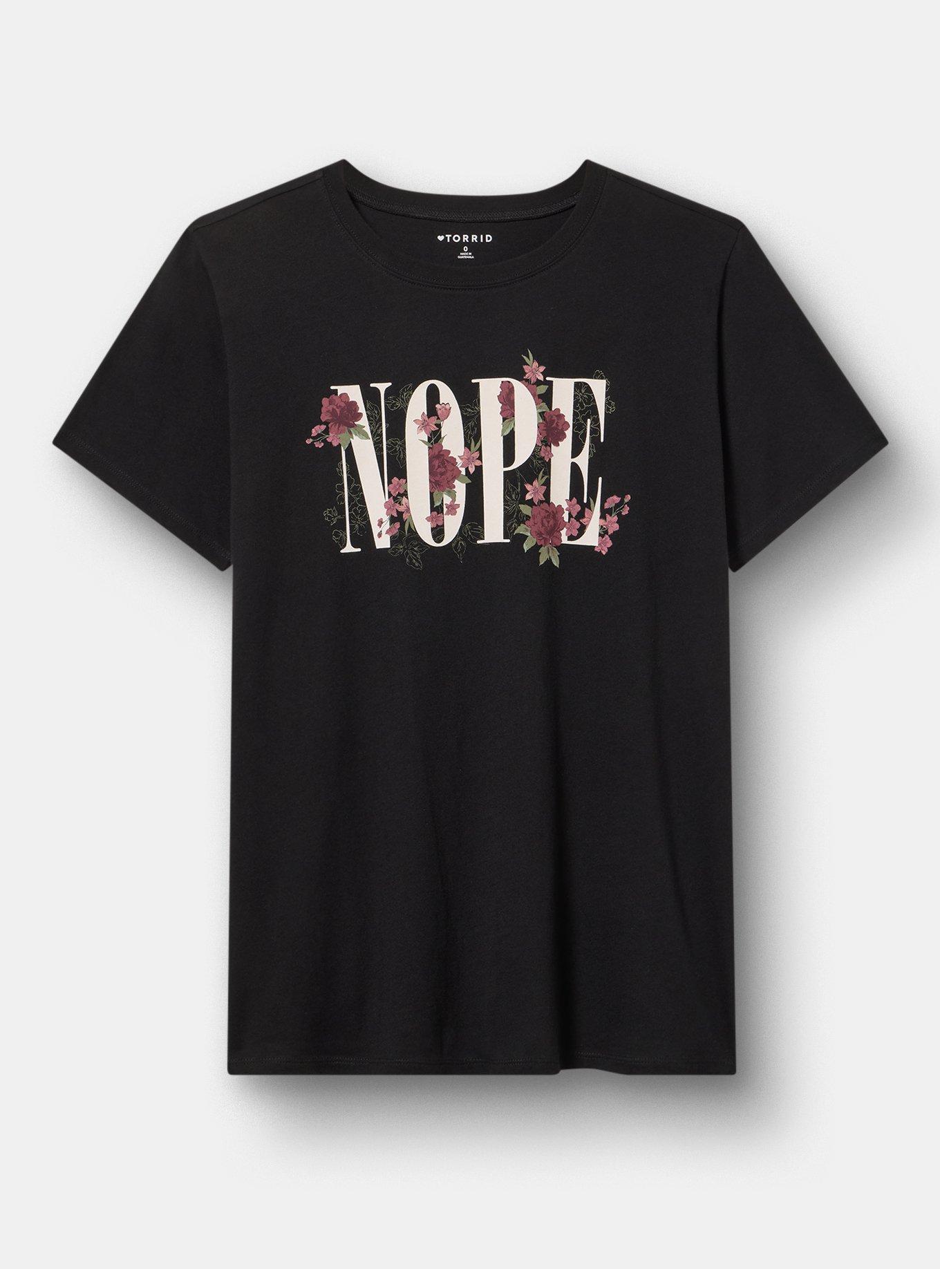Classic Heritage Jersey Crew Tee, NOPE FLORAL DEEP BLACK, hi-res