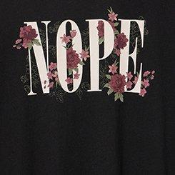 Plus Size Classic Heritage Jersey Crew Tee, NOPE FLORAL DEEP BLACK, swatch