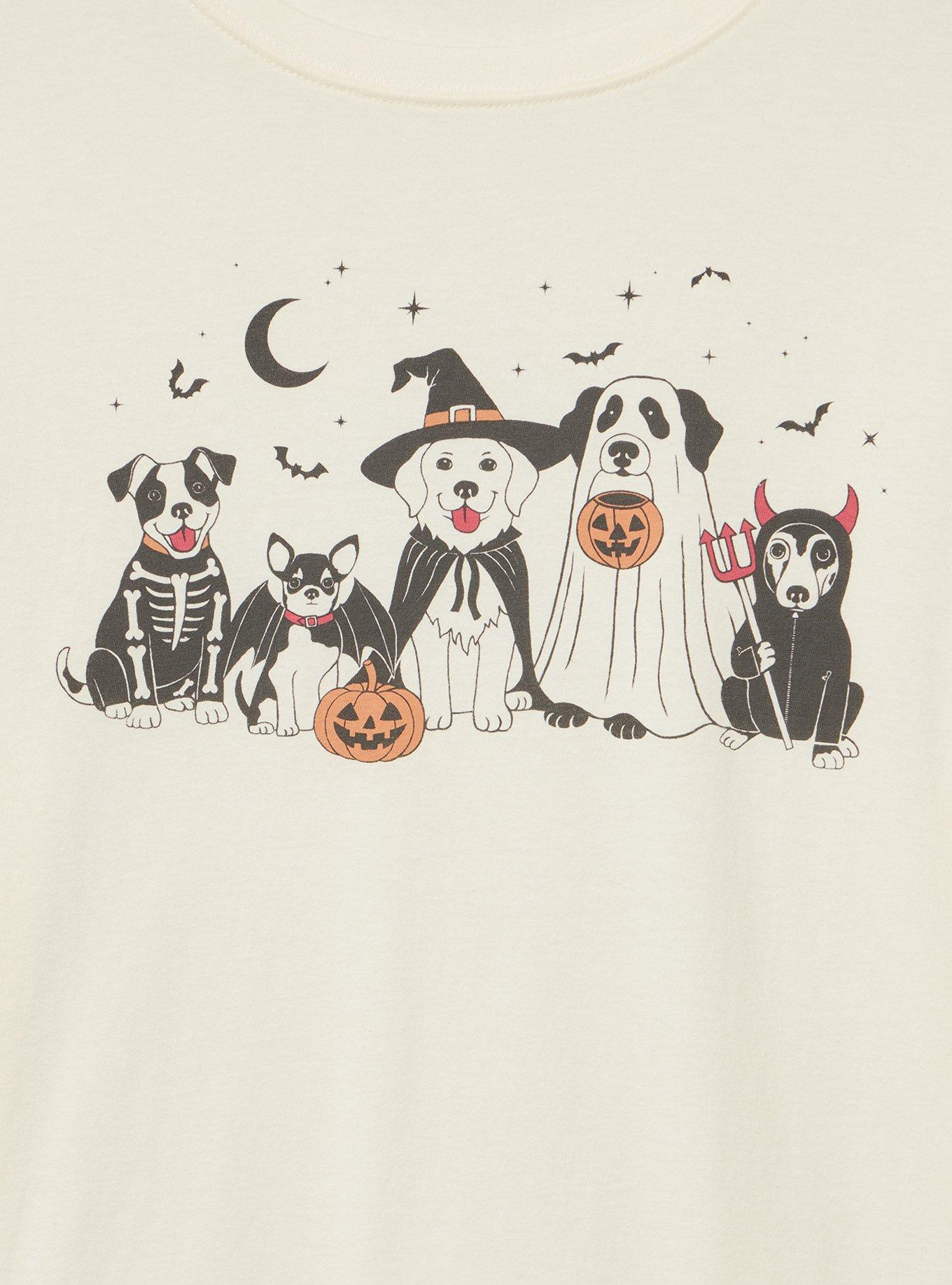Plus Size Classic Heritage Jersey Crew Tee, TRICK OR TREAT DOGS BLANC DE BLANC, alternate