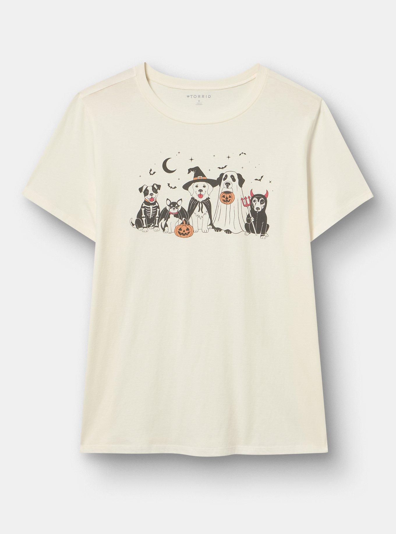 Plus Size Classic Heritage Jersey Crew Tee, TRICK OR TREAT DOGS BLANC DE BLANC, hi-res