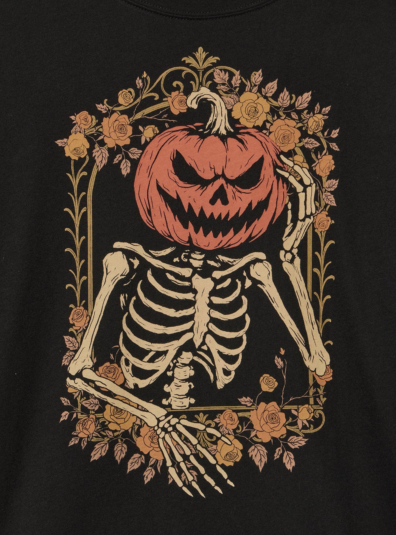 Classic Heritage Jersey Crew Tee, LANTERN SKELETON DEEP BLACK, alternate