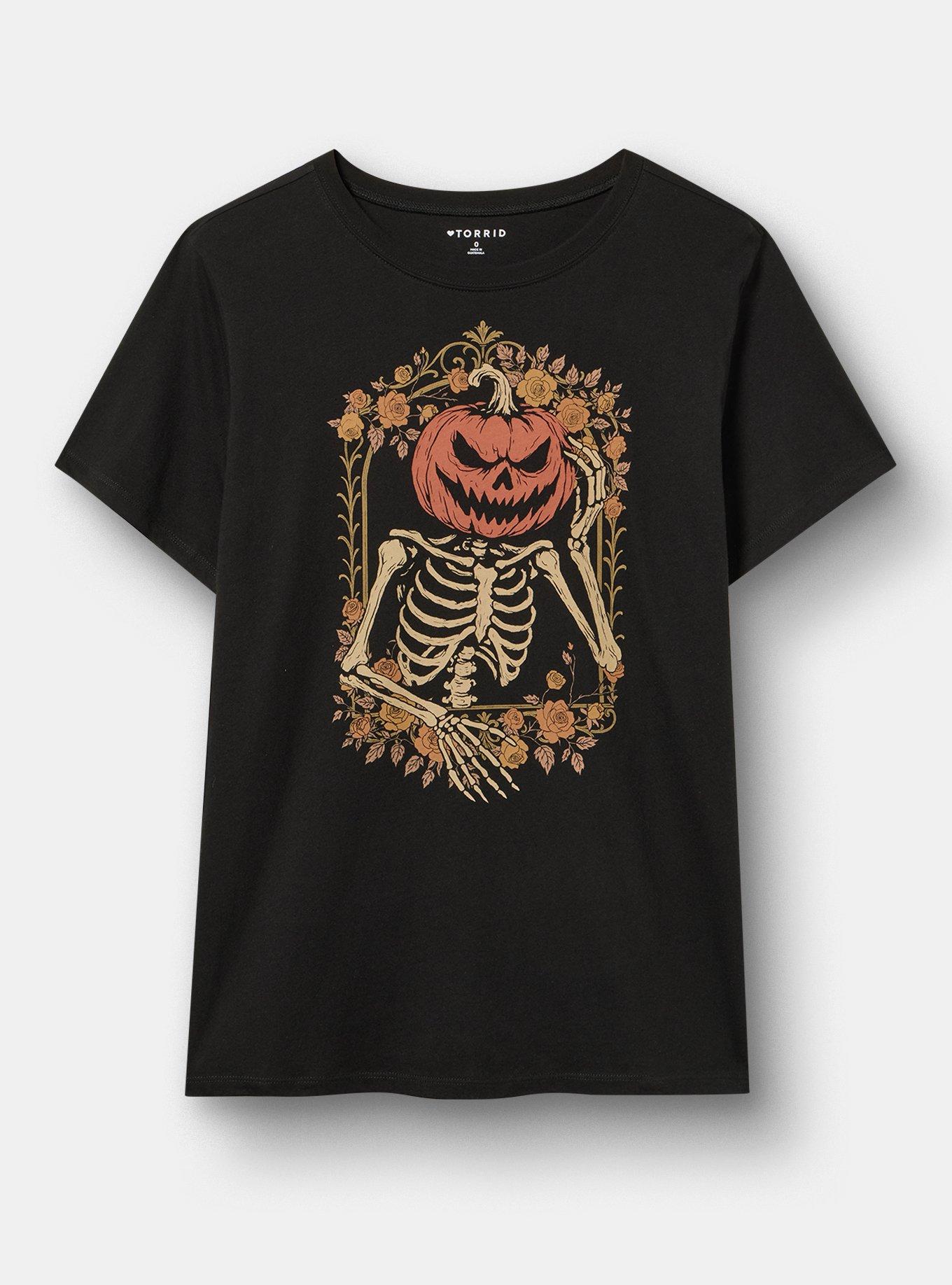 Classic Heritage Jersey Crew Tee, LANTERN SKELETON DEEP BLACK, hi-res