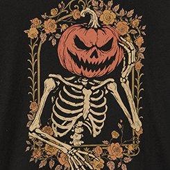 Plus Size Classic Heritage Jersey Crew Tee, LANTERN SKELETON DEEP BLACK, swatch