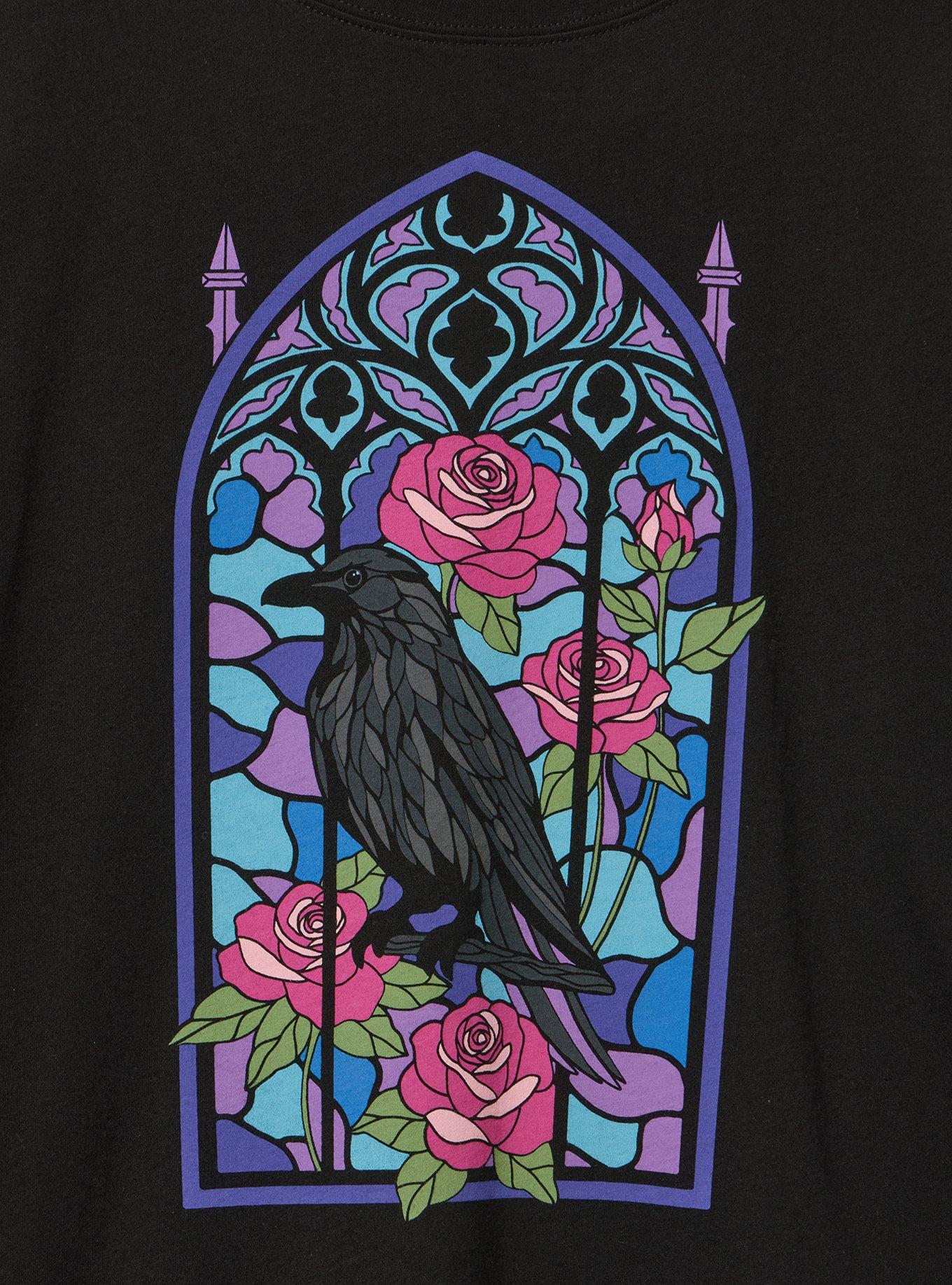 Classic Heritage Jersey Crew Tee, GLASS RAVEN DEEP BLACK, alternate