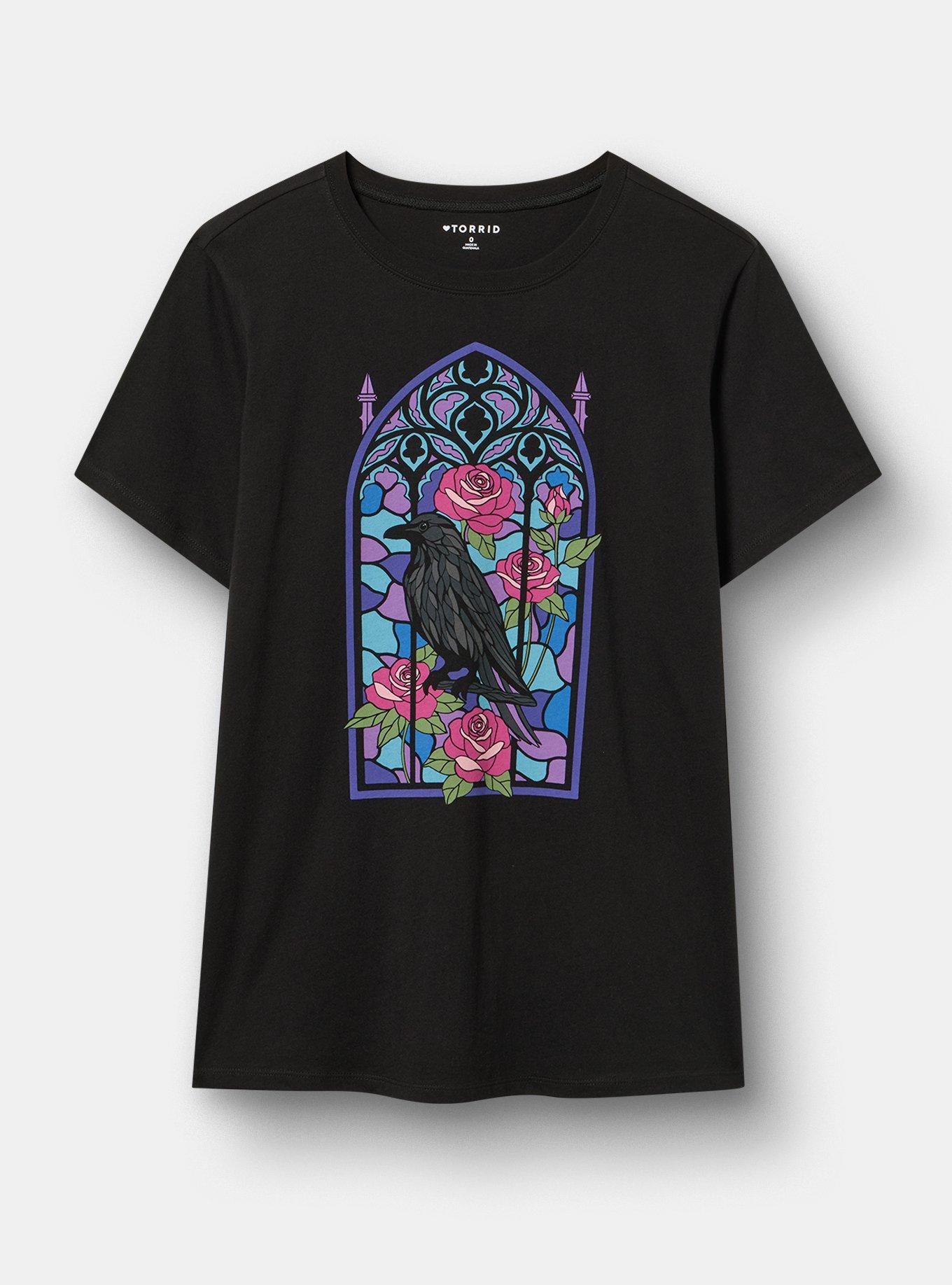 Classic Heritage Jersey Crew Tee, GLASS RAVEN DEEP BLACK, hi-res