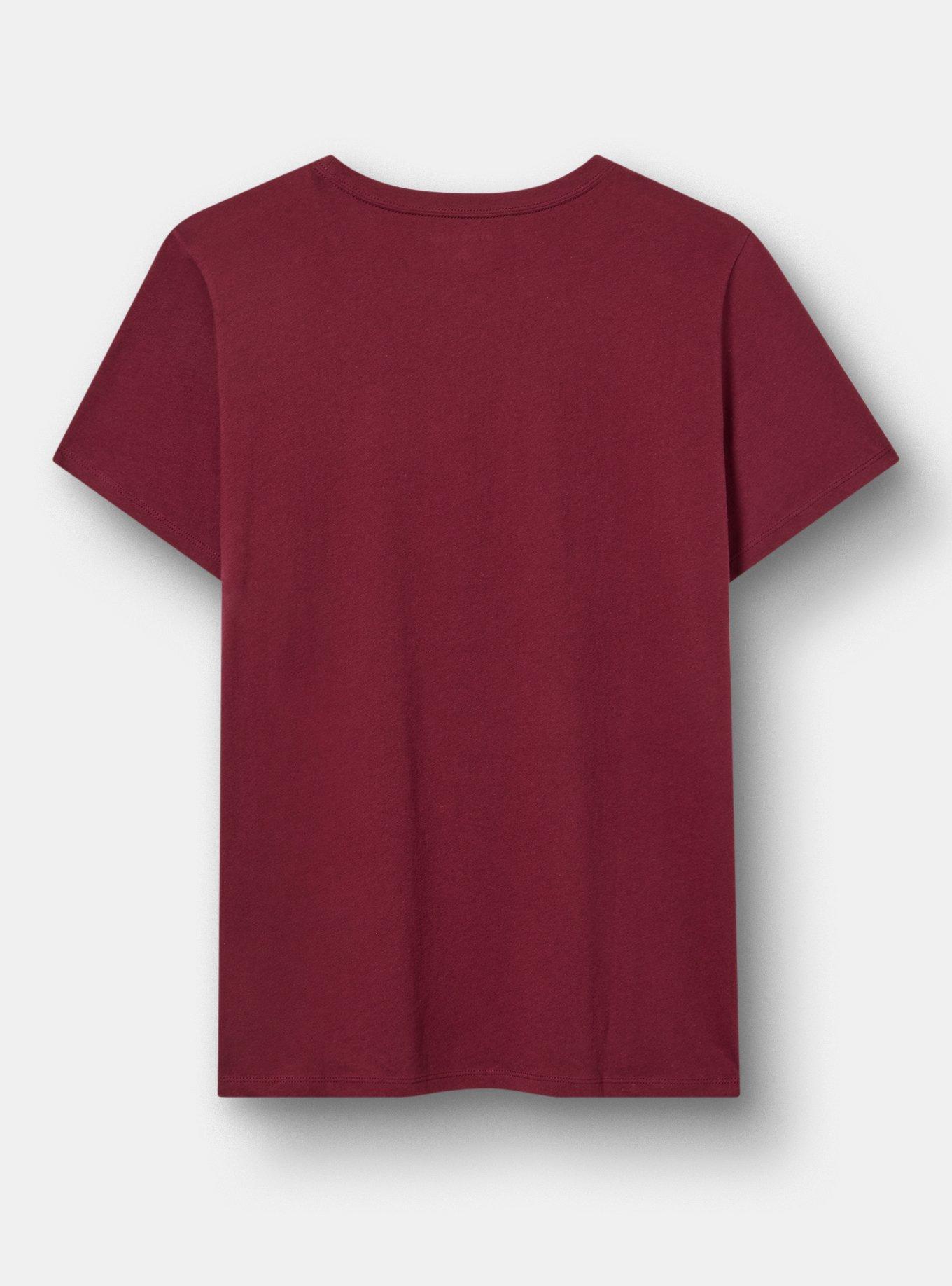 Plus Size Classic Heritage Jersey Crew Tee, CHANCE OF WINE MAROON BANNER, alternate