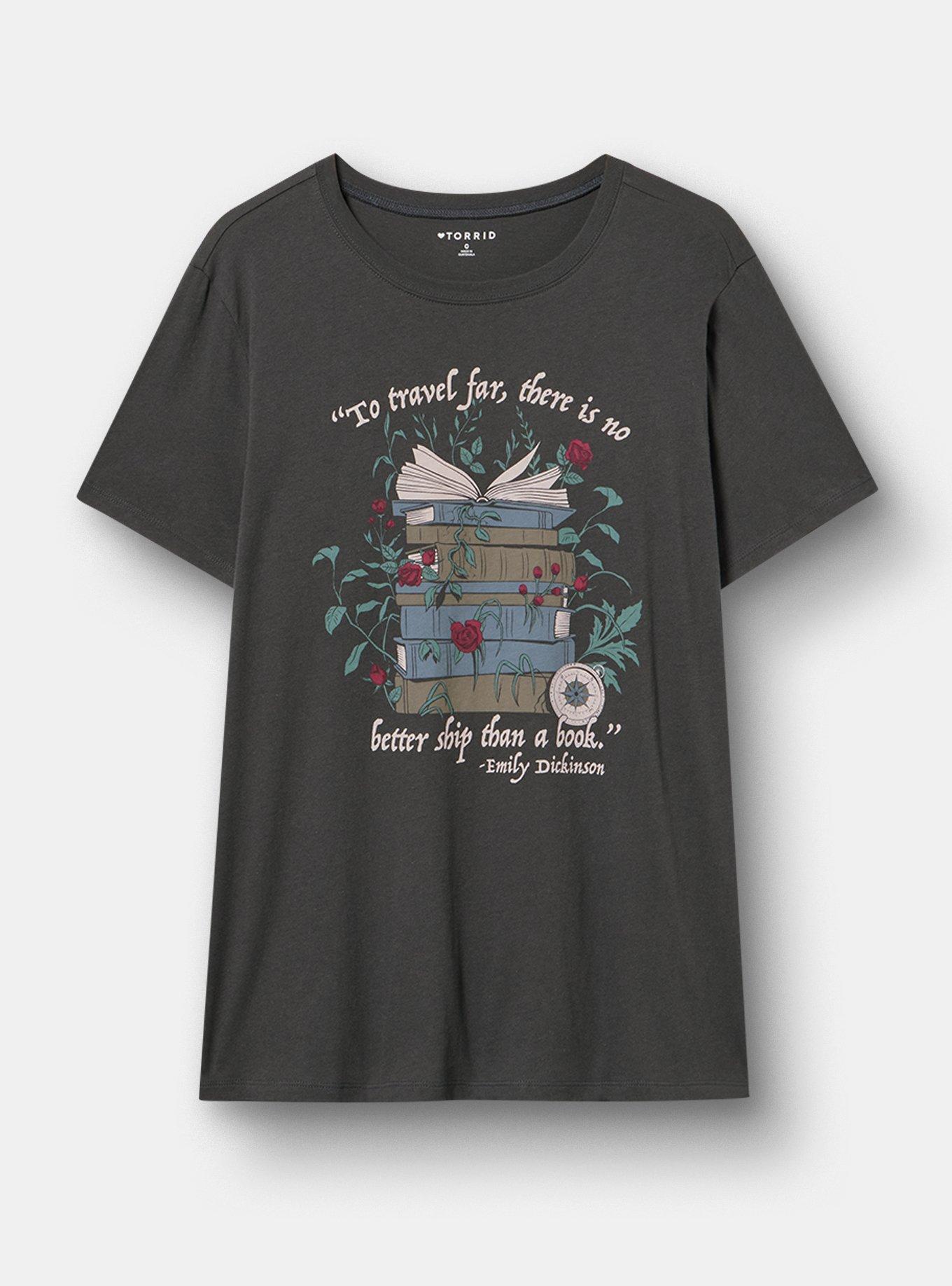 Classic Fit Heritage Jersey Crew Tee, TRAVEL FAR BOOKS VINTAGE BLACK, hi-res