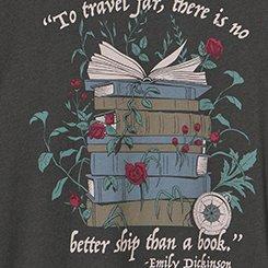 Classic Fit Heritage Jersey Crew Tee, TRAVEL FAR BOOKS VINTAGE BLACK, swatch