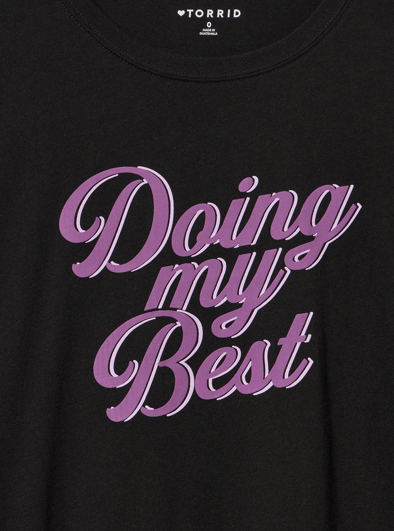 Classic Fit Heritage Jersey Crew Tee, DOING MY BEST DEEP BLACK, alternate