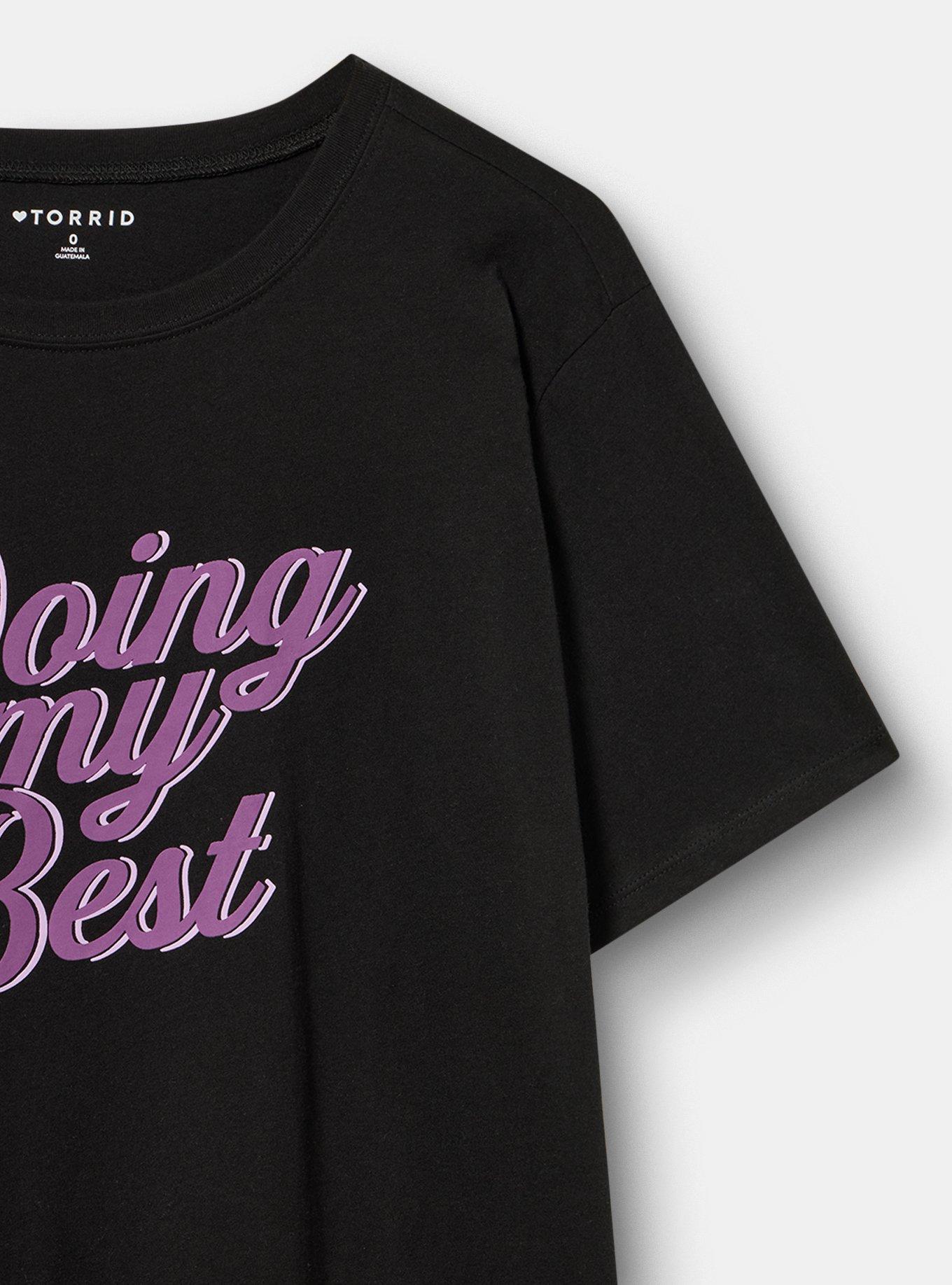 Classic Fit Heritage Jersey Crew Tee, DOING MY BEST DEEP BLACK, alternate