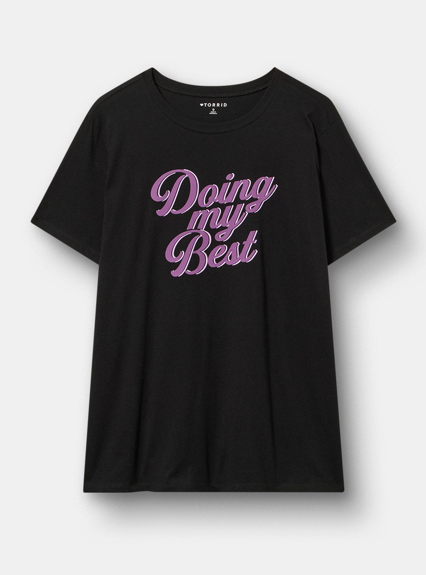 Classic Fit Heritage Jersey Crew Tee, DOING MY BEST DEEP BLACK, hi-res