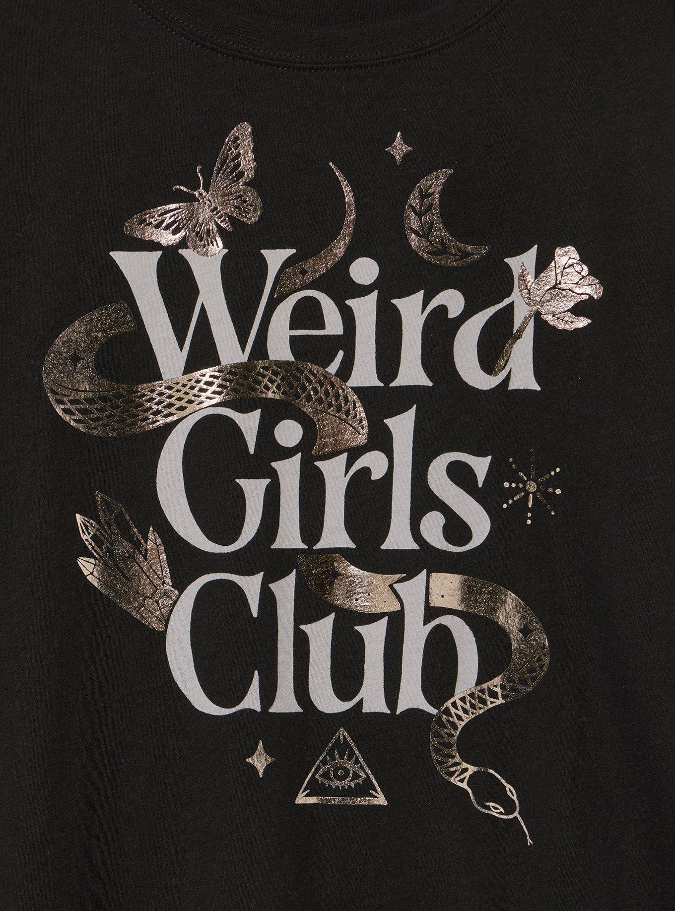 Classic Heritage Jersey Crew Tee, WEIRDS GIRL CLUB DEEP BLACK, alternate