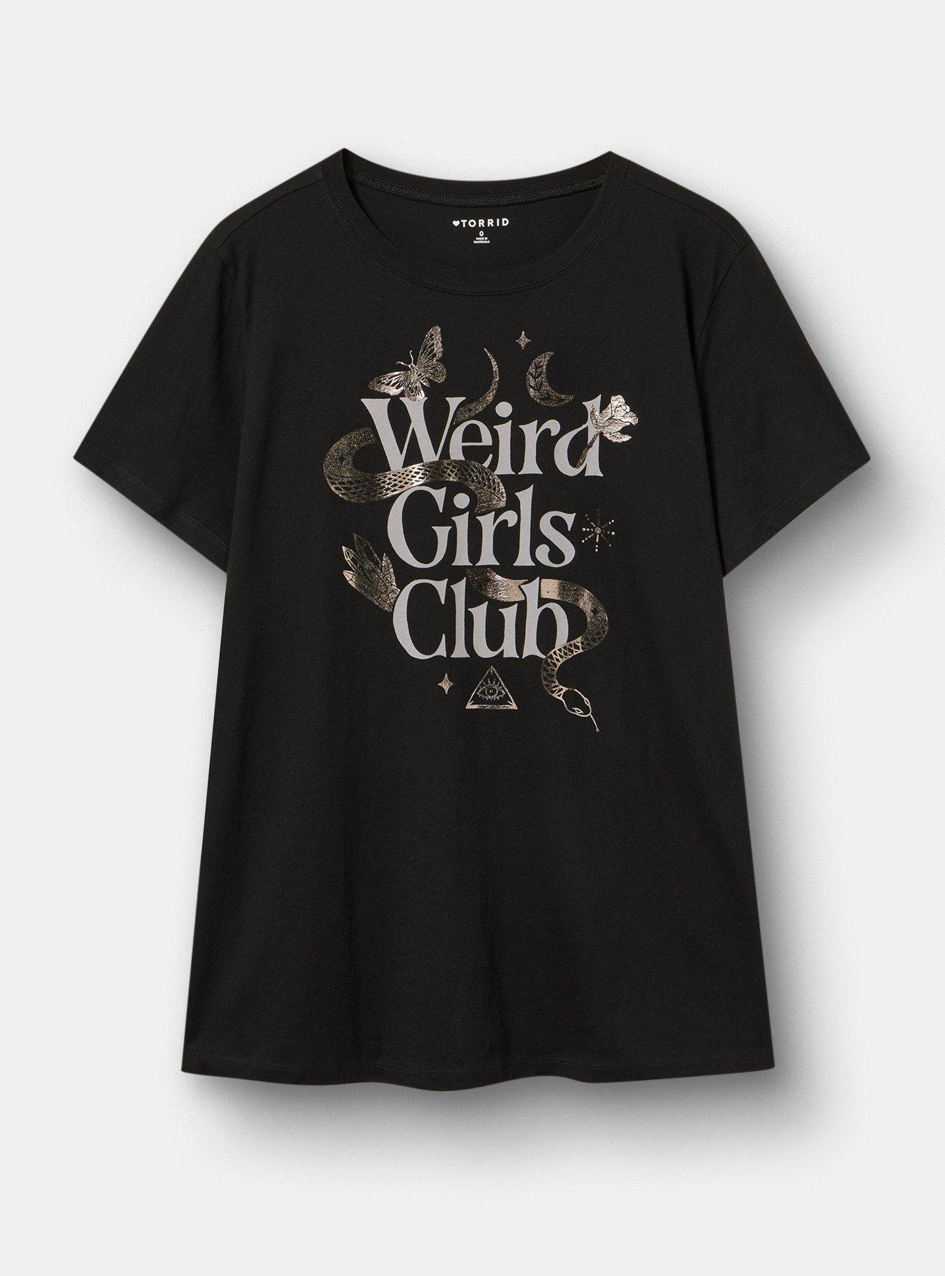 Classic Heritage Jersey Crew Tee, WEIRDS GIRL CLUB DEEP BLACK, alternate